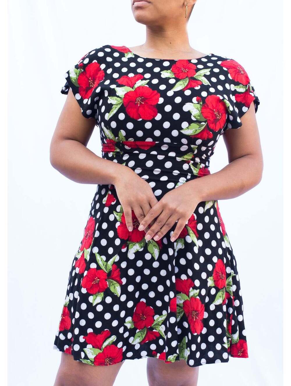 Hearts Polka Dot Hibiscus Dress